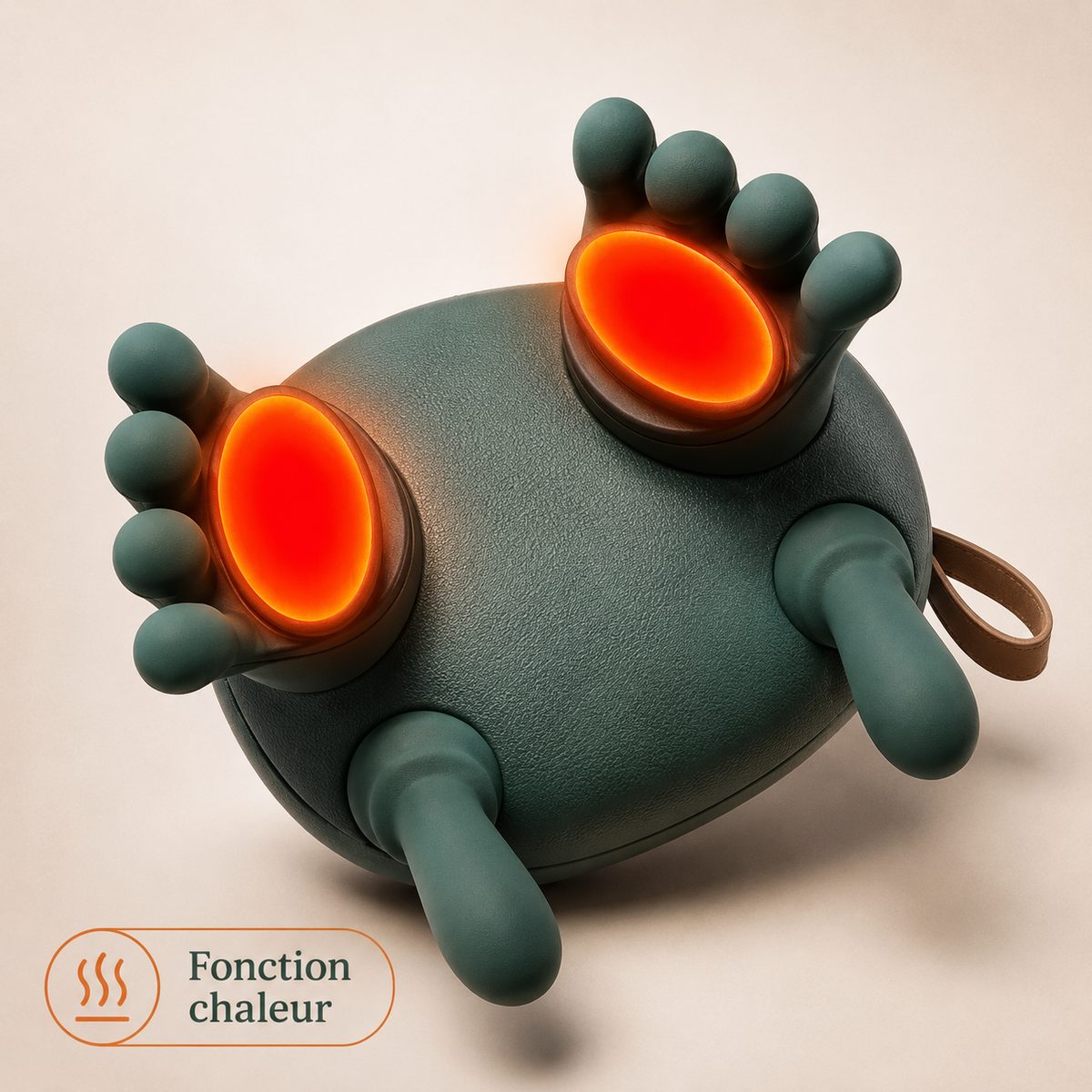 Velysane, fonction chaleur activée sous les mains en silicone