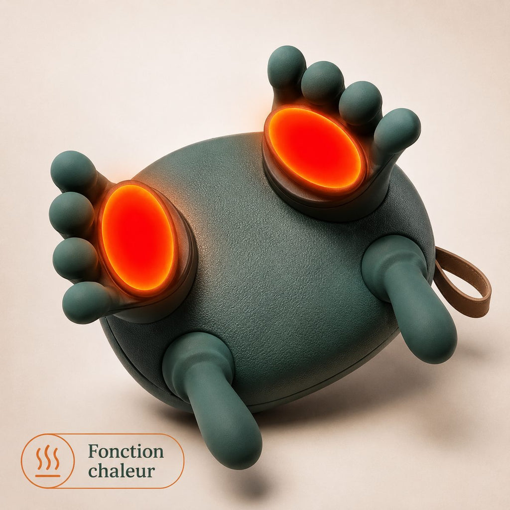 Fonction chaleur activée sous les mains en silicone